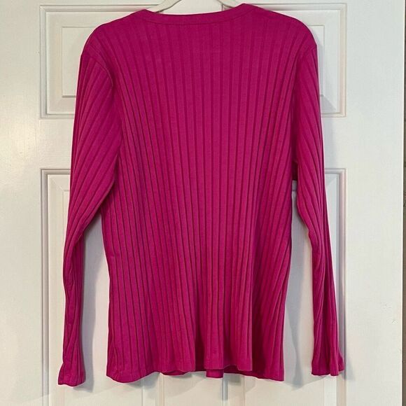 A New Day Pink Long Sleeve Crew Neck Top 2X - Picture 2 of 9